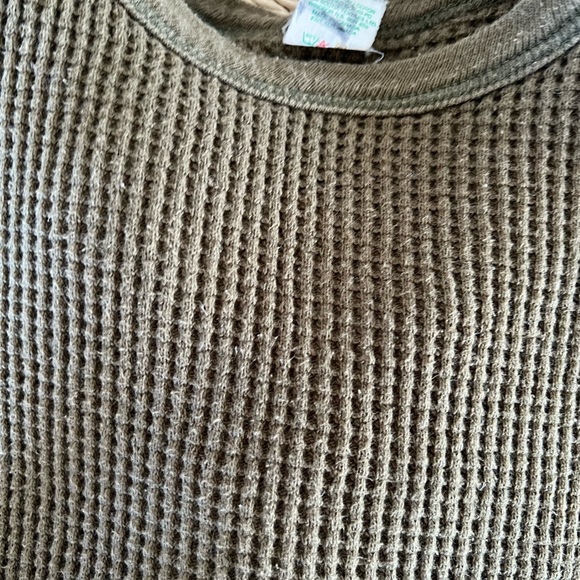 Vintage waffle army shirt S - Picture 4 of 5